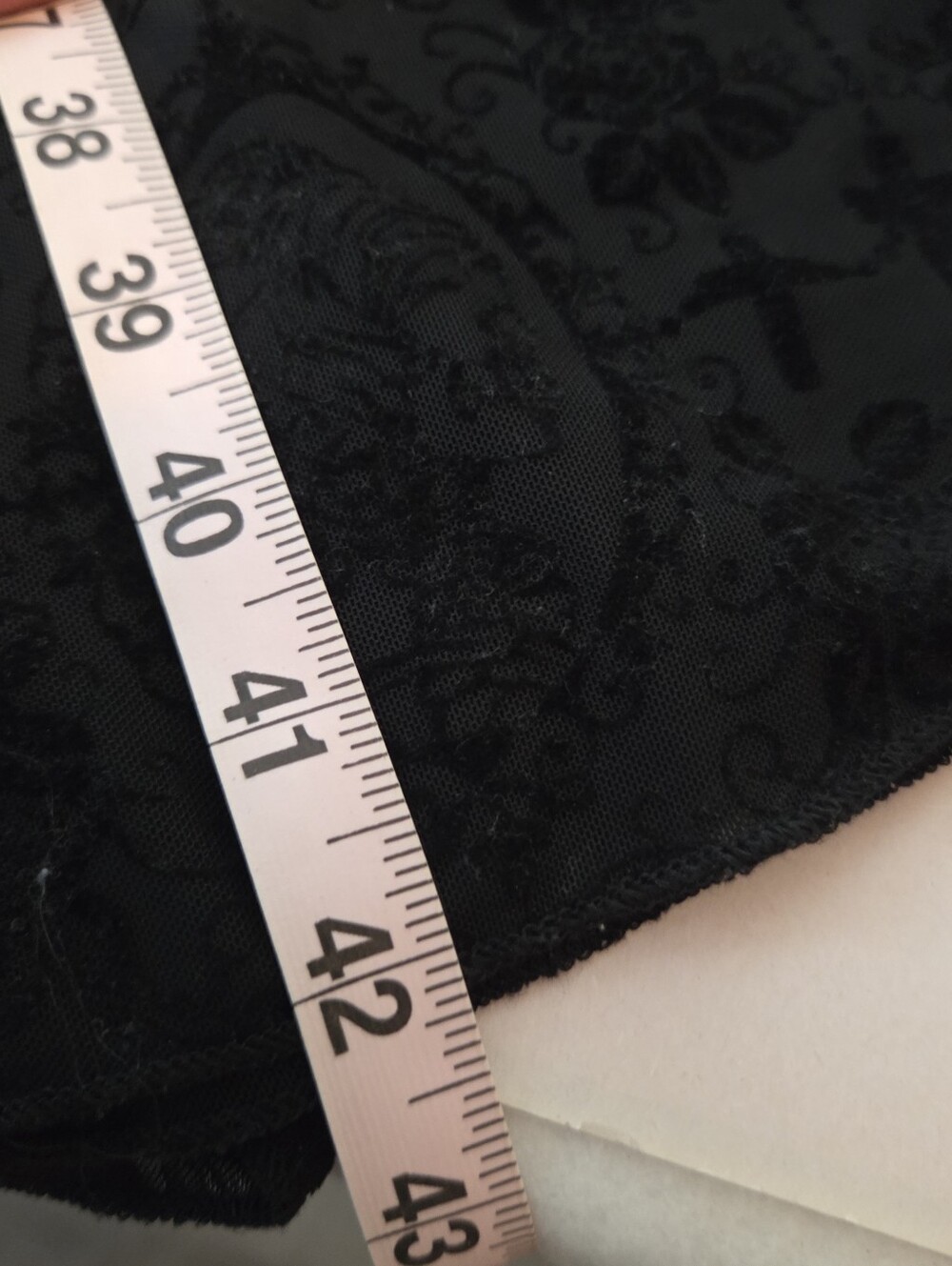 Black Gothic Velvet Burnout Leggings No Size - Picture 5 of 8